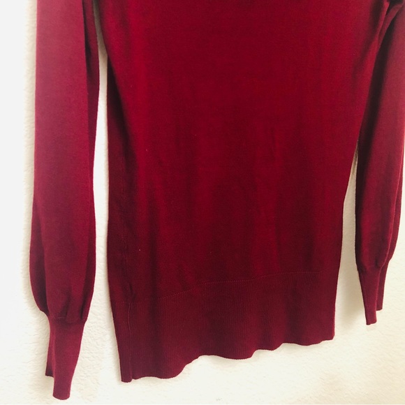 RAMPAGE Juniors Cowlneck Sweater Long Sleeve Wine Red Basic Pullover - Picture 5 of 9